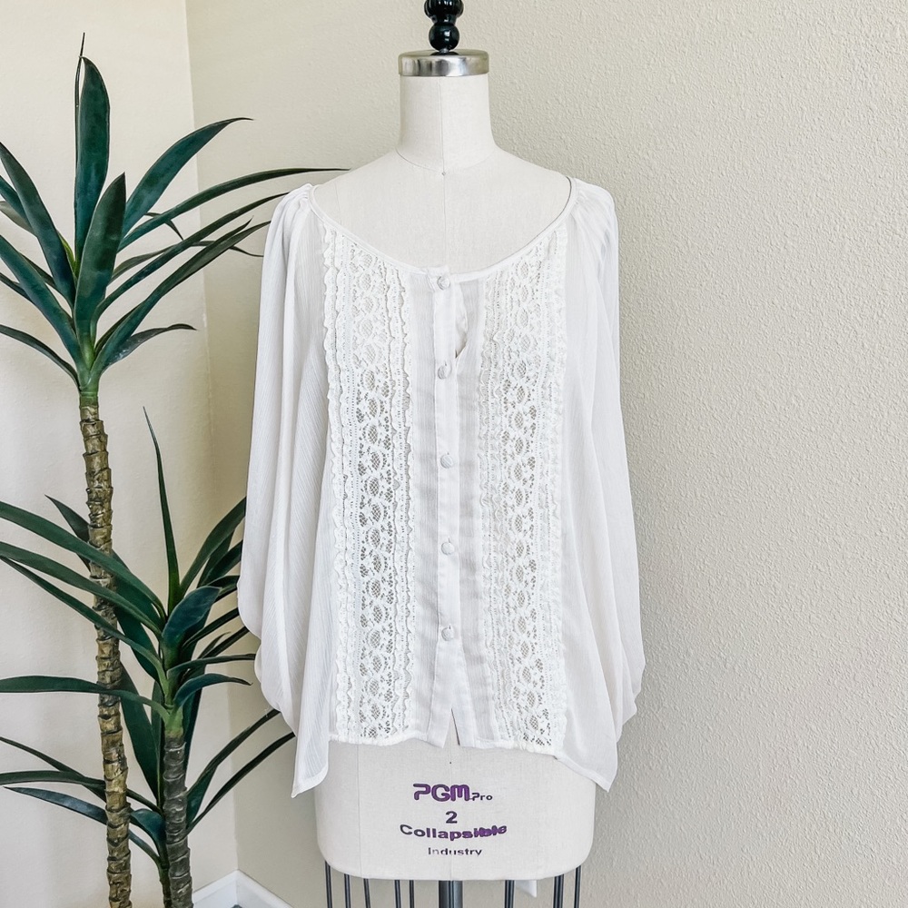 Dolce Vita DV Lace Dolman Blouse sz XS - Picture 2 of 11